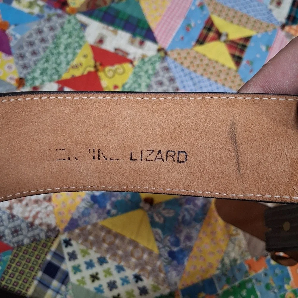 Circle Y Belt 30 Lizard Reptile Leather Western Gray